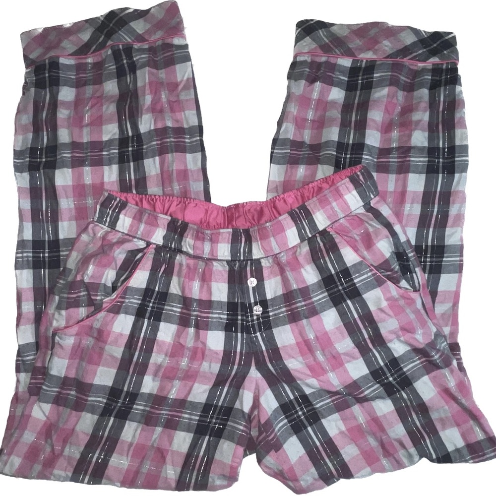 victoria’s secret pink plaid pajamas